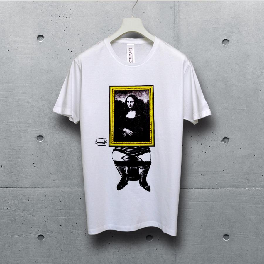 モナリザ トイレ Mona Lisa Toilet 半袖カットソー ユニセックスTシャツ bombing メンズレディース兼用デザイン 偉人パロディ ポップアート ストリート |  | 02