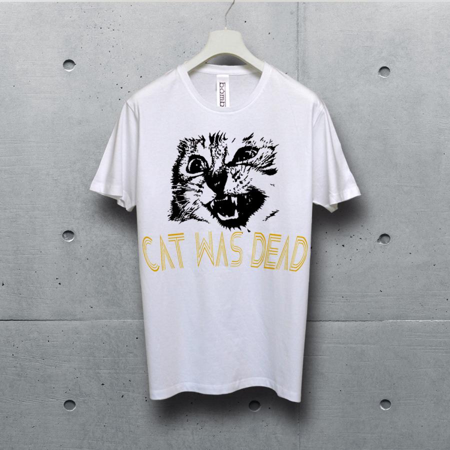 CAT WAS DEAD イエローフォント 半袖カットソー ユニセックスTシャツ bombing メンズレディース兼用デザイン ポップアート アニマル猫ネコねこキャットキャッツ |  | 02
