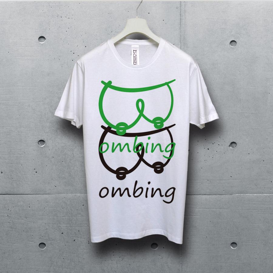 bombingセクシーフォント グリーンおっぱい 半袖カットソー ユニセックスTシャツ メンズレディース兼用デザイン パロディ コラージュ  ポップアート |  | 02
