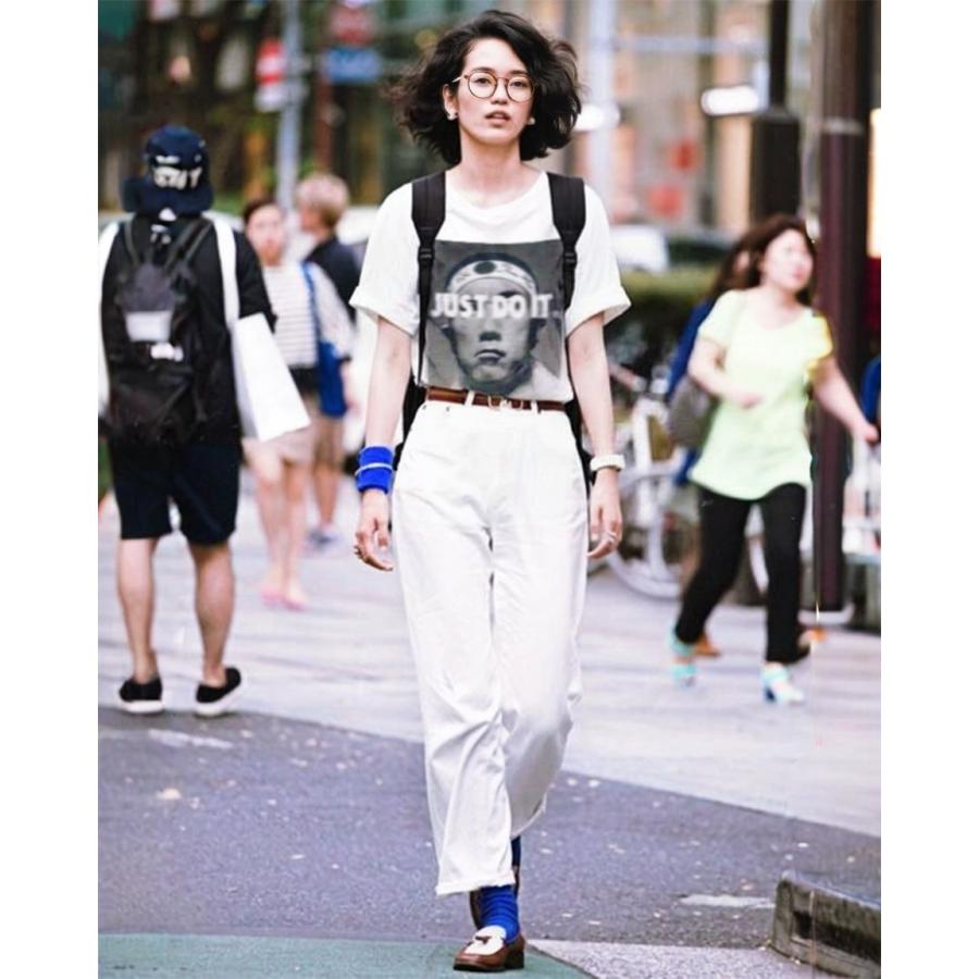 三島由紀夫　アートデザインブランド　bomging　ビッグシルエットTシャツ　ホワイト　NIKE　パロディ　ユニセックス半袖カットソー　インクジェットプリント商品 | 
