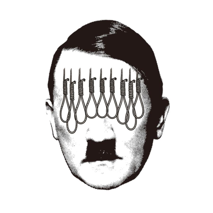 ヒトラー ナチスイメージ ホワイト 半袖カットソー ユニセックスTシャツ bombing メンズレディース兼用デザイン 偉人パロディ ポップアート ストリート |  | 01