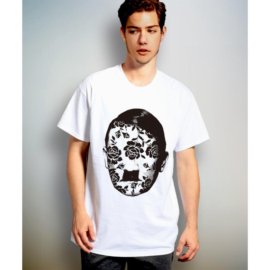 ヒトラー ナチスイメージ ホワイト 半袖カットソー ユニセックスT