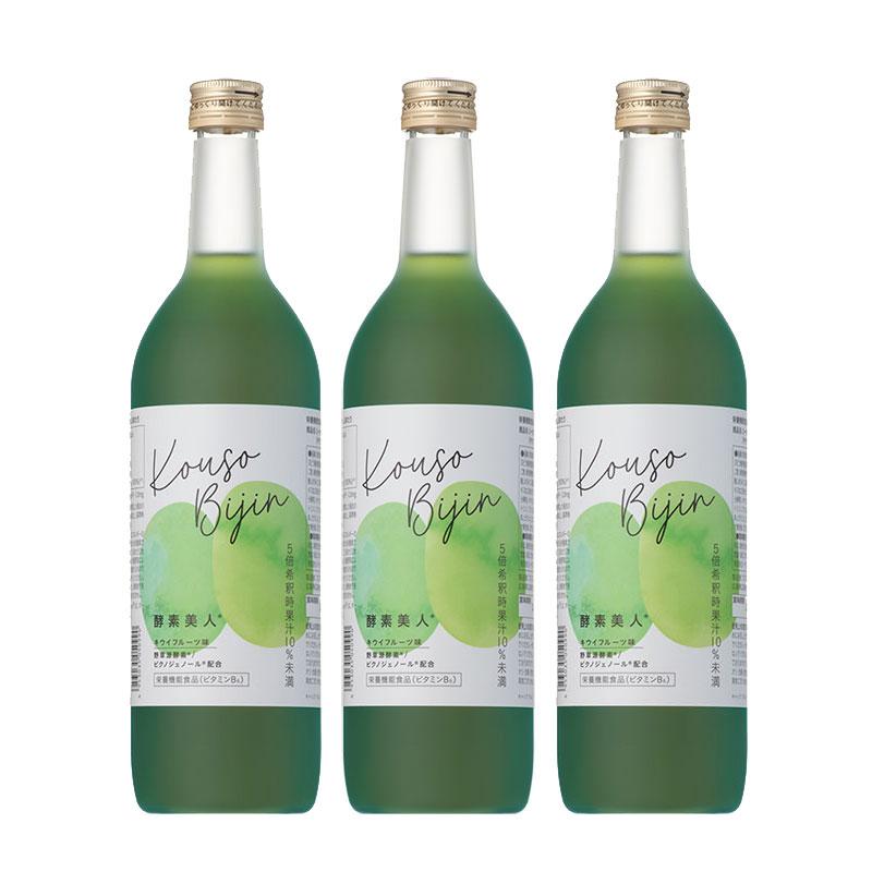（３本セット）シーボン 酵素美人緑（PJ）（5倍濃縮・キウイフルーツ味）720ｍｌ （送料無料） その他ドリンク、水、お酒
