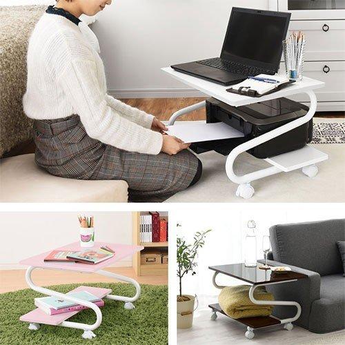 パソコンデスク ロー おしゃれ 幅60cm 鏡面 コンパクト シンプル 小さめ 机 デスク キャスター付き プリンター 収納 サイドテーブル パソコン Dkp デザイン家具通販like Ai 通販 Yahoo ショッピング