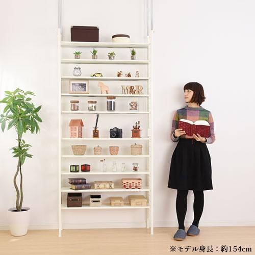 突っ張り棚 おしゃれ 数量限定アウトレット最安価格 Diy スリム 収納 スチールラック 本棚 壁面収納家具 間仕切り リビング 約 90cm 丈夫 大量収納