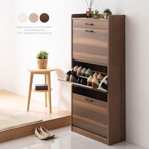 シューズボックス 下駄箱 靴箱 3段 靴入れ 玄関 収納 おしゃれ 北欧風 コンパクト 省スペース スリム 激安特価