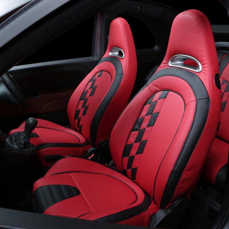 FIAT500/ABARTH(フィアット/アバルト)チェッカートノカバー【CABANA】 トノカバー ＜FIAT500/ABARTH＞【CABANA(カバナ)】 - トップ