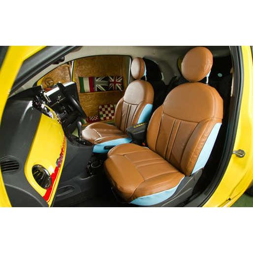FIAT 500/500C フィアット シートカバー エレガンテ 本革パンチング 本