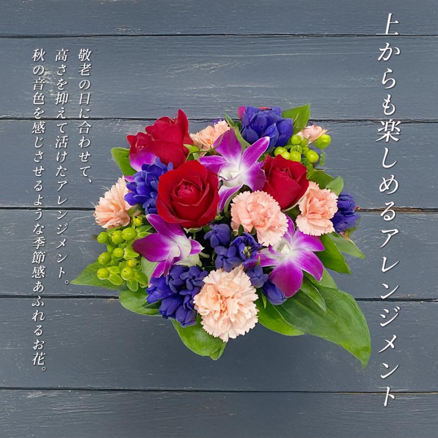 遅れてごめんね 敬老の日 2025 花 ギフト りんどう バラ