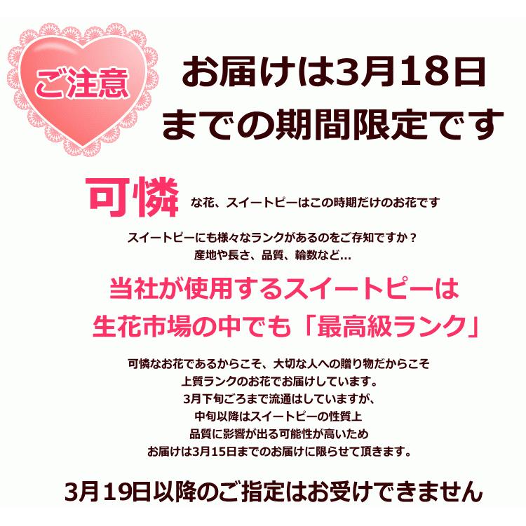 スイートピー50本の花束 プレゼント ギフト 誕生日プレゼント スイトピー Pi 50 花 フラワーギフト ボンサーンス 通販 Yahoo ショッピング