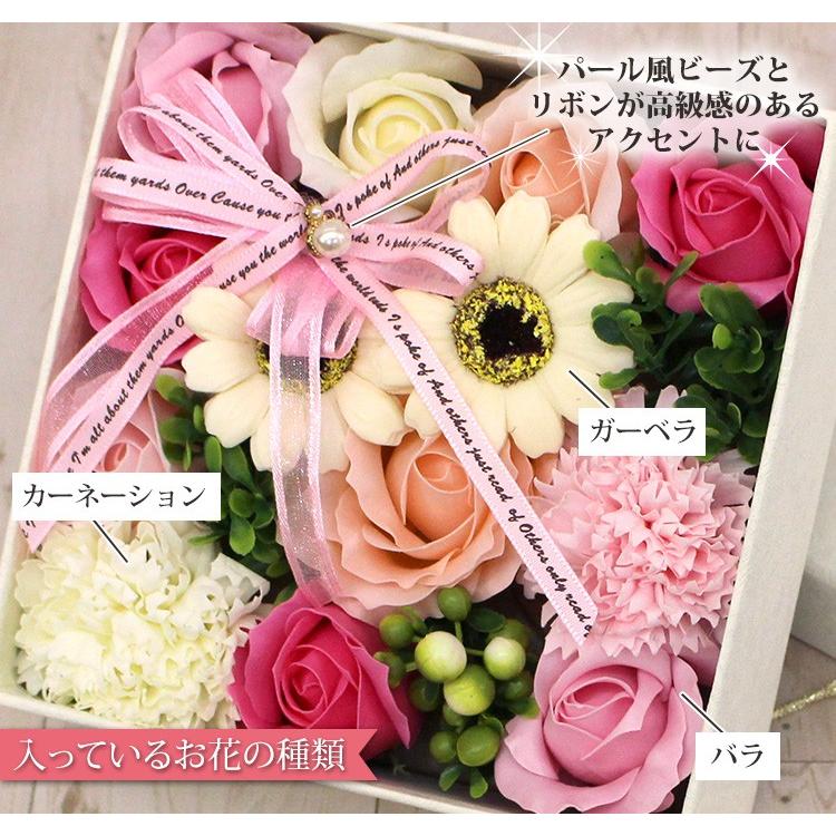 Mr ソープフラワー プレゼント 一輪の花 バラ 人気 Laluna創作ジュエリー石鹸花のローズボックスのギフトセット 造花