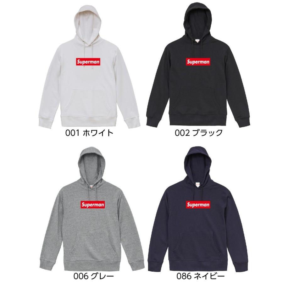 パーカー superman プルオーバー ボックスロゴ S〜XXL : BONA パーカー superman プルオーバー ボックスロゴ S〜XXL : BONA