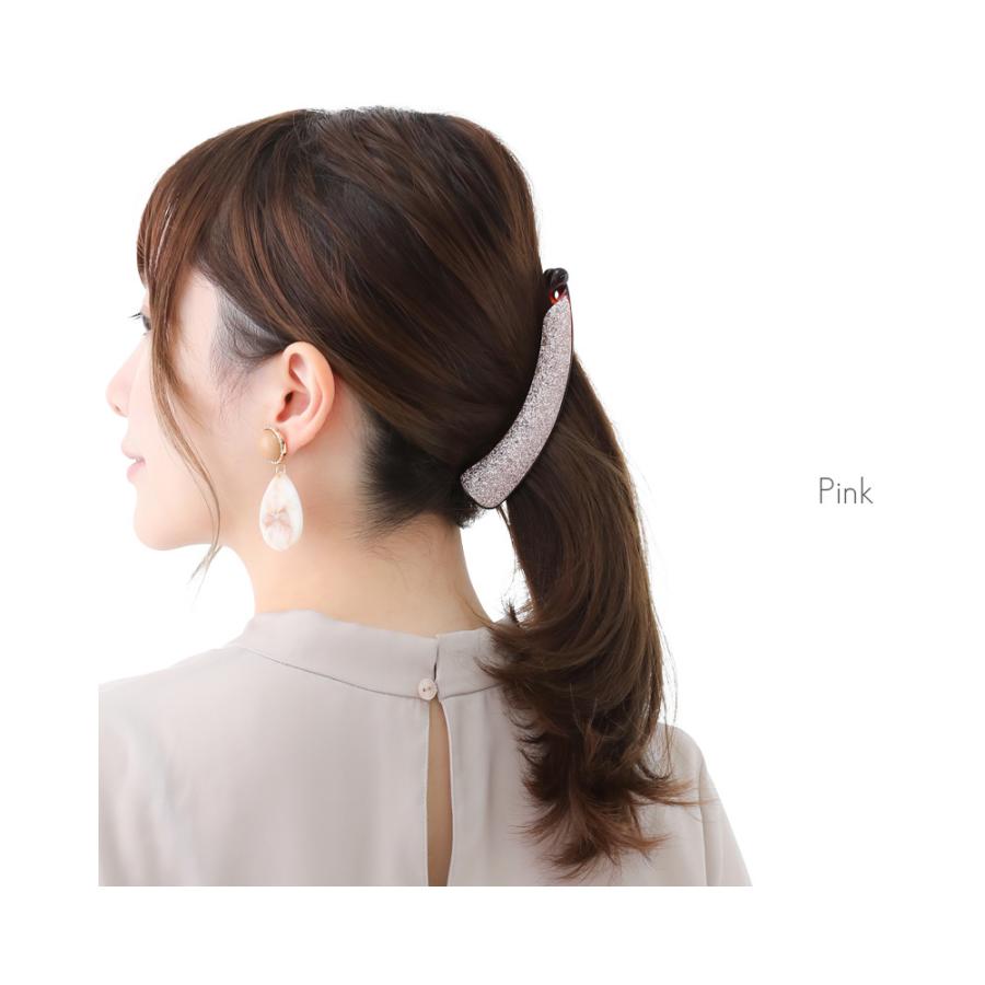バナナクリップ 大きめ 髪が多い ヘアクリップ シンプル Lサイズ
