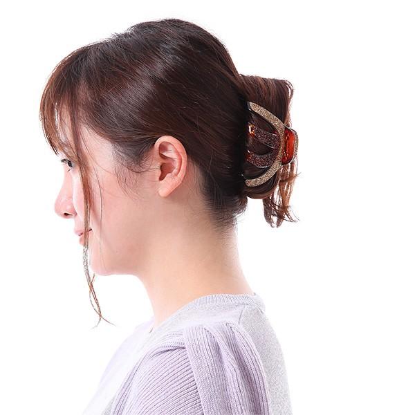 オニオンクリップ ヘアクリップ 髪が多い 大きめ ラメ バンスクリップ レディース ヘアアクセサリー まとめ髪 髪留め 夏 秋 人気 ブランド｜bonaventure｜07