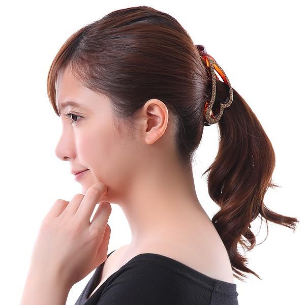 バナナクリップ ヘアクリップ 大きめ 髪が多い ハート シンプル