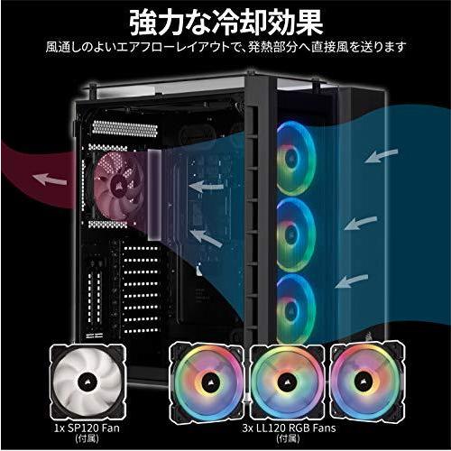 超爆安 Rgb 680x Crystal Corsair Tempered Cc Cs7554 キューブ型pcケース Black Glass Pcケース 自作pc用