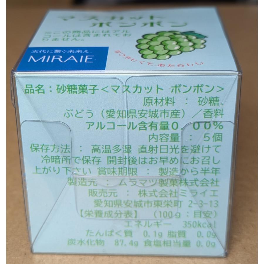 砂糖菓子ボンボン シャインマスカット味 5個入り : ボンボン専門店