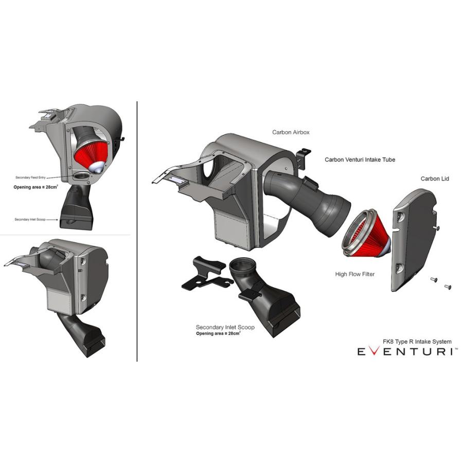 新入荷 EVENTURI シビックtype-R FK8　カーボンインテークシステム 【3901623834】(136620円)