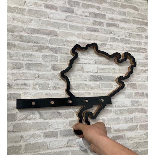ニュルブルクリンク サーキットオブジェ キーフック付き 壁掛け