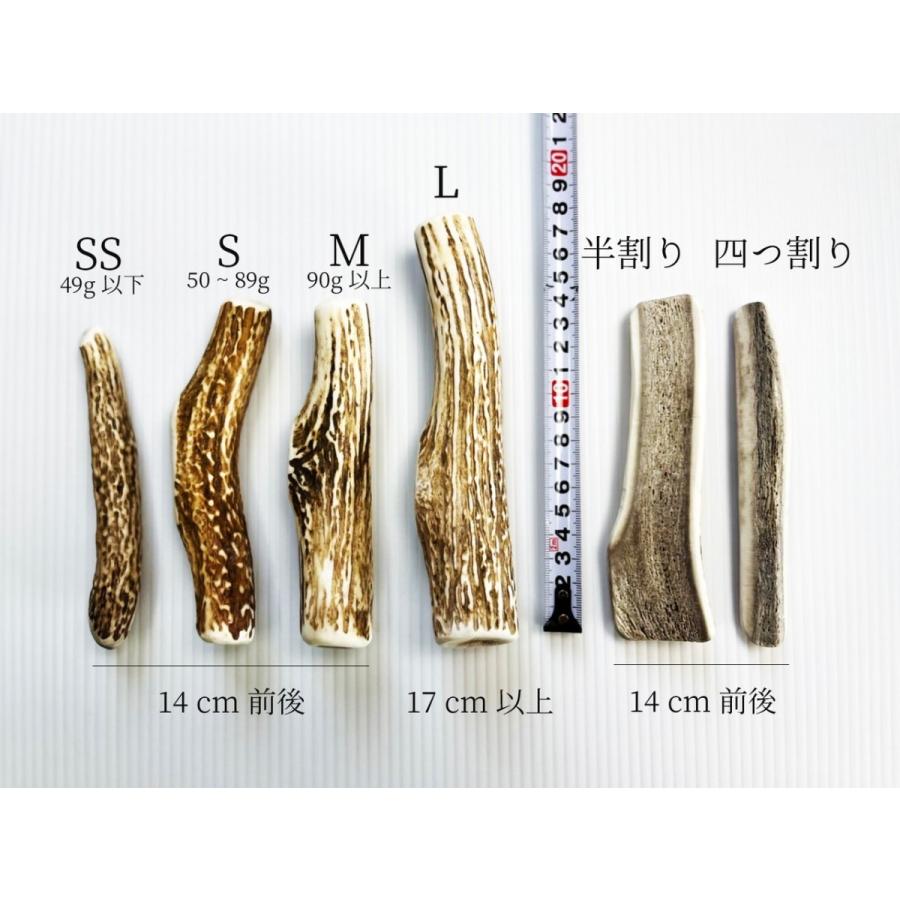 鹿の角　犬用　半割り２本　１４cm前後　かみひとえ　ペット　北海道　エゾ鹿　玩具　角　ギフト　プレゼント　デンタルケア　小型犬　中型犬　大型犬 |  | 07
