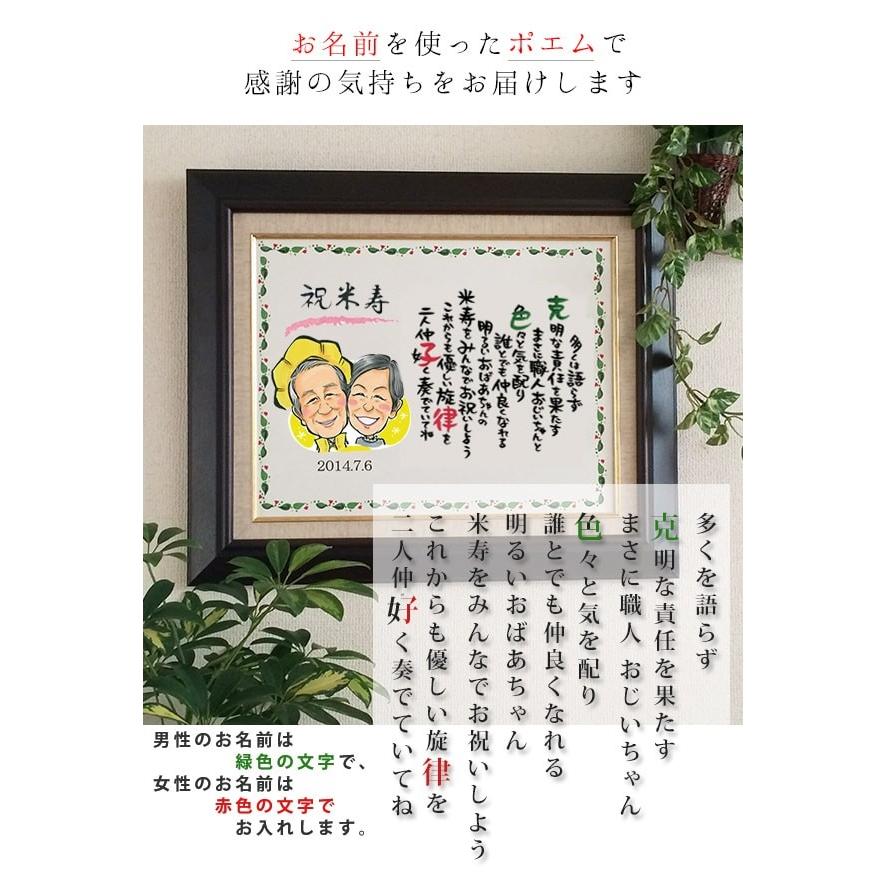 米寿のお祝い 似顔絵tvチャンピオンが描く 笑顔絵ポエム 似顔絵 4人用 ネームインポエム 名前詩 米寿 プレゼント 歳のお祝い 米寿祝い Bj8041n4 Ya 還暦祝い本舗ヤフーショッピング店 通販 Yahoo ショッピング