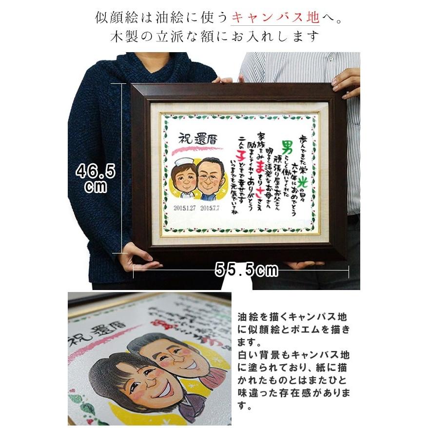 還暦 プレゼント 似顔絵tvチャンピオンが描く 笑顔絵ポエム 似顔絵 1 2人用 ネームインポエム 名前詩 還暦祝い 男性 女性 父 母 60歳 お祝い Br8041 Ya 還暦祝い本舗ヤフーショッピング店 通販 Yahoo ショッピング
