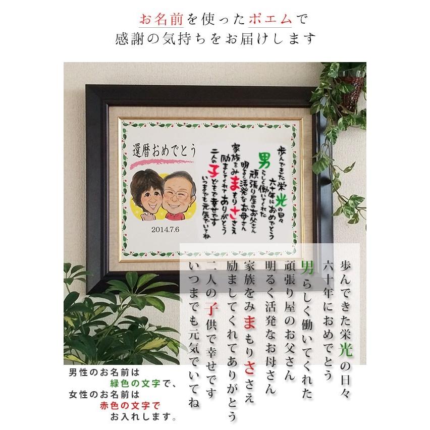 還暦 プレゼント 似顔絵tvチャンピオンが描く 笑顔絵ポエム 似顔絵 5人用 名入れ 贈り物 ネームインポエム 還暦祝い 男性 女性 父 母 60歳 お祝い Br8041n5 Ya 還暦祝い本舗ヤフーショッピング店 通販 Yahoo ショッピング