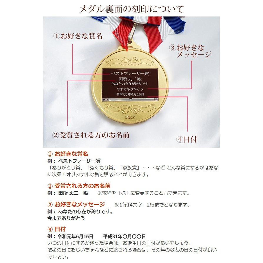 名入れのできるオリジナルメダル オンリーワンメダル 蝶付き金メダル