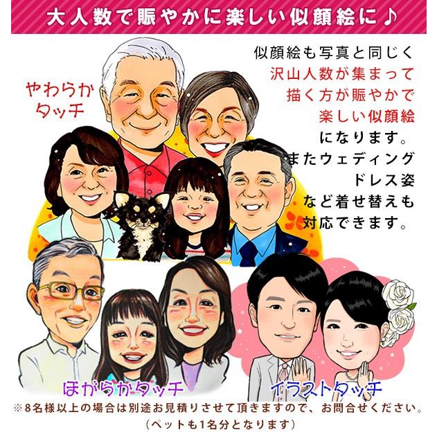 退職 プレゼント 似顔絵ポエムクロック 全面タイプ 似顔絵 1 2人用 ネームインポエム 時計 名前詩 退職祝い 男性 女性 結婚祝い イラスト 置き時計 似顔絵に描く方の人数 ペットも人数に含みます 4人 4 400円