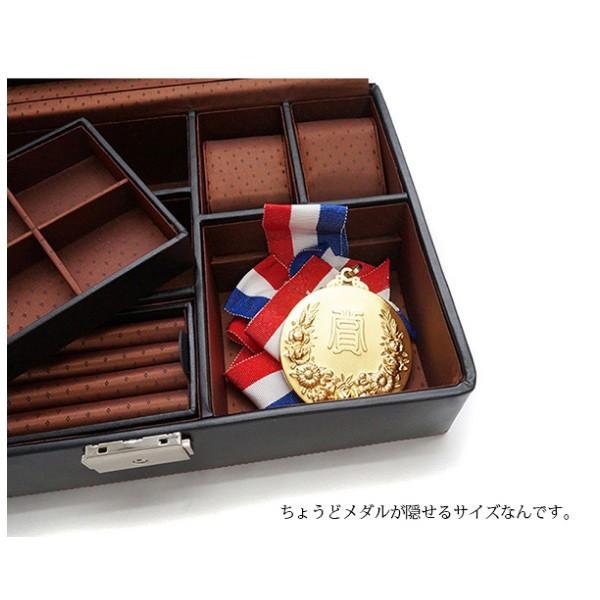 男性 プレゼント メンズジュエリーボックス お父さんの宝箱 金メダルセット 2週間発送コース 時計ケース 名入れ プレゼント 定年退職 退官 父 上司 【Swarovski】