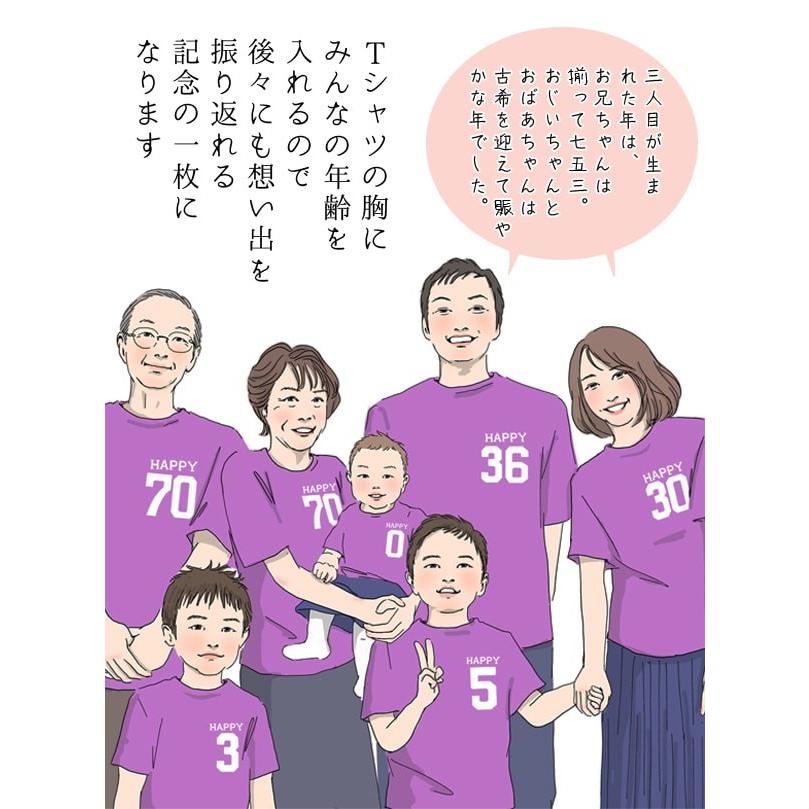 プレゼント 出産 結婚の記念に 似顔絵 お揃いのTシャツを着せて描く 家族絵 縦向き イラスト 額入り 両親 七五三 お宮参り 【あさつゆ】 入園入学など