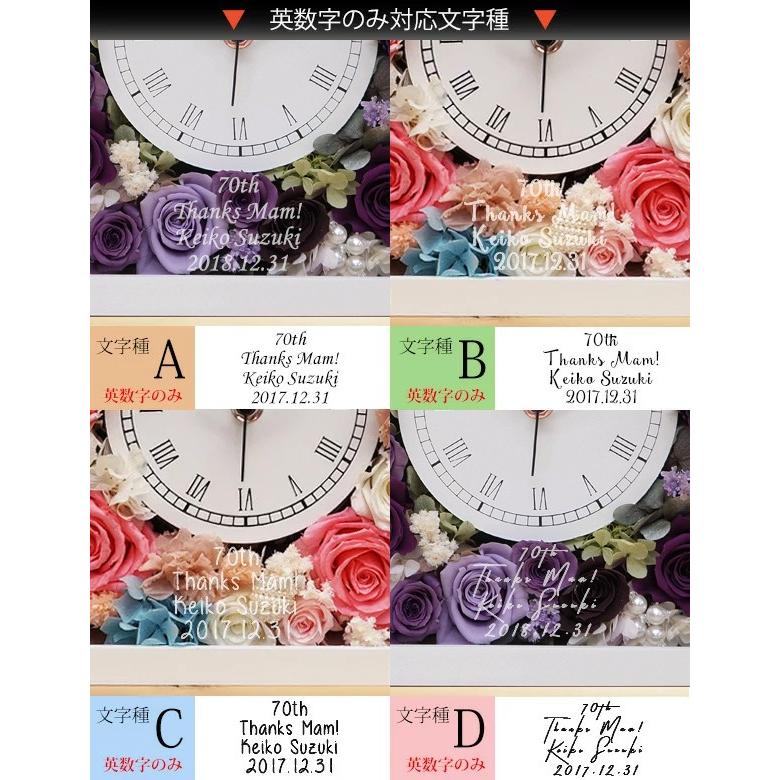 古希のお祝い 女性 プレゼント サンクスフラワークロック 角型 パープルローズ 2週間発送コース プリザーブドフラワー 時計 古希 お祝いの品 母 70歳のお祝い 女性 プリザーブドフラワー 古希プレゼント