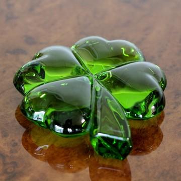 バカラ（Baccarat） 置物 四葉のクローバー（グリーン）#bcr1762-682