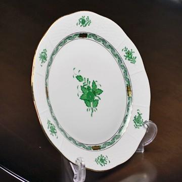 ヘレンド（Herend） アポニーグリーン ２５ｃｍプレート No524 #hrd003938の画像