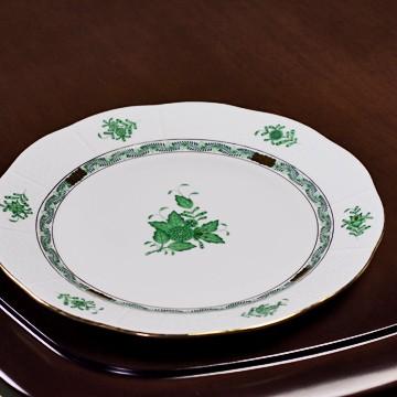 ヘレンド（Herend） アポニーグリーン ２５ｃｍプレート No524 #hrd003938の画像