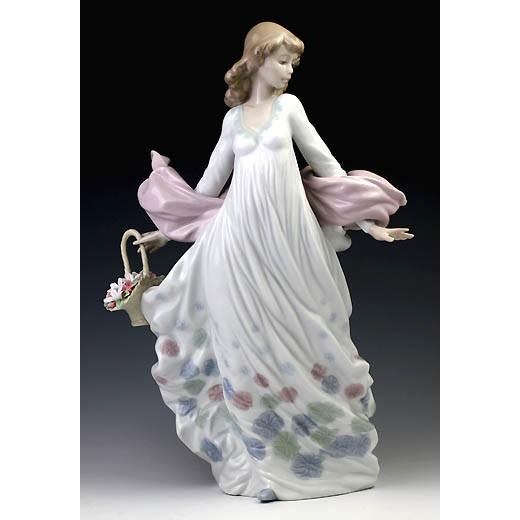 LLADRO（リヤドロ） リヤドロ（Lladro リアドロ 陶器人形 置物） 花と 