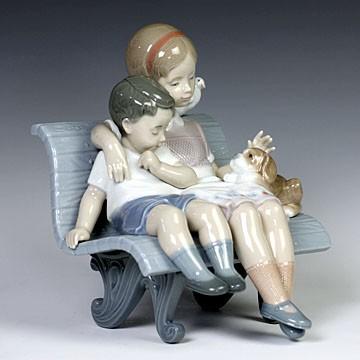 リヤドロ(Lladro リアドロ 陶器人形 置物) 少年と少女 リヤドロ(Lladro リアドロ 陶器人形 置物) 少年と少女
