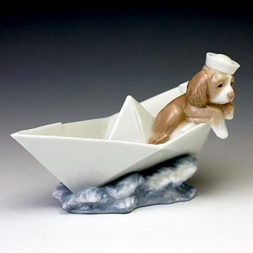 リヤドロ 陶器 お船にのって リヤドロ No.6642 「お船に乗って」