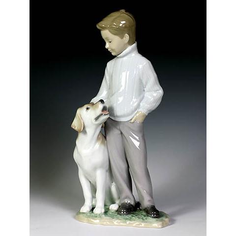 リヤドロ（Lladro リアドロ 陶器人形 置物） 男の子 僕の親友#ldr-6902