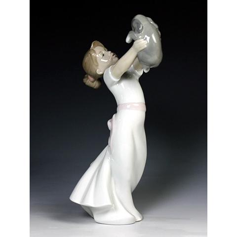 リヤドロ（Lladro リアドロ 陶器人形 置物） 犬と少女 大好きよ！#ldr  