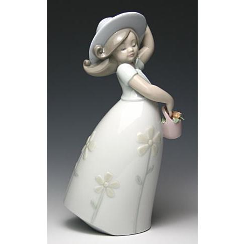 リヤドロ（Lladro リアドロ 陶器人形 置物） 花と少女 リトル