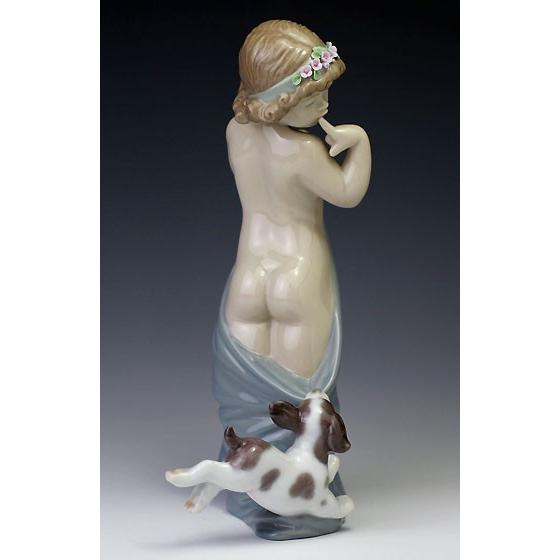 リヤドロ（Lladro リアドロ 陶器人形 置物） 犬と少女 いたずらしない