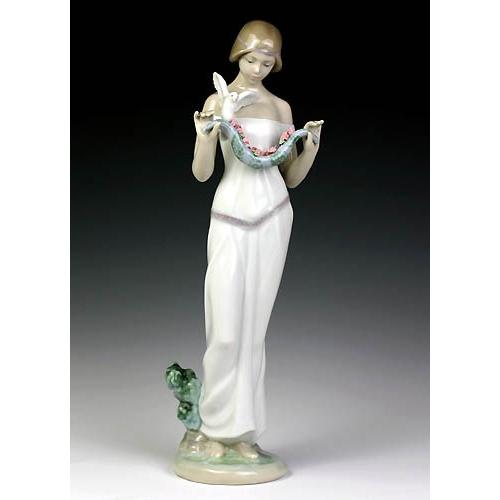 リヤドロ（Lladro リアドロ 陶器人形 置物） 乙女 花香る季節に#ldr