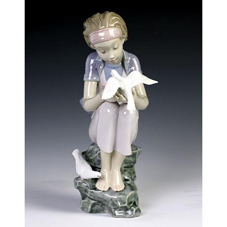 リヤドロ　置物　人形　約24センチ 楽天市場】【在庫限り 特別価格】リヤドロ (LLADRO) 人形 おさんぽ