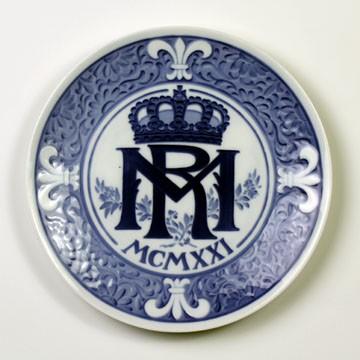 ロイヤルコペンハーゲン（Royal Copenhagen） メモリアルプレート マルグリース王妃とレネ王子ご成婚記念 NoRNR200#rch004456　1921年製造