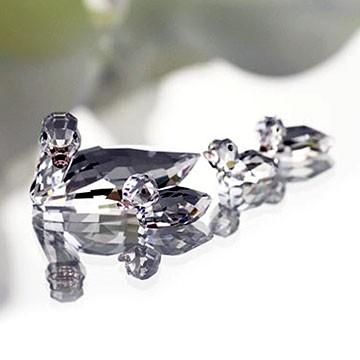 スワロフスキー 置物（Swarovski） 鳥 アヒル（4匹セット