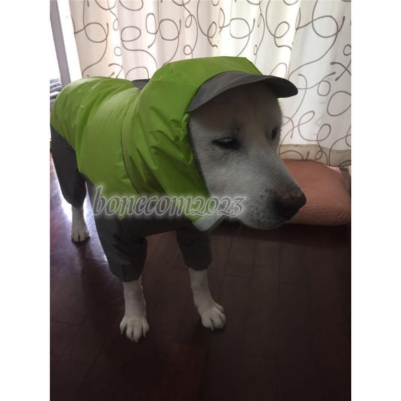 犬 服 ペットウェア レインコート 大型犬 中型犬 小型犬 フード付き 袖あり ペット用 洋服 梅雨 雨具 ポンチョ カッパ 雨の日の散歩 着せやすい｜bonecom2023｜20