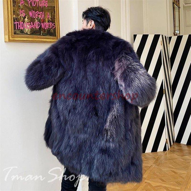 ファーコート メンズ 厚手 毛皮コート フォックス ロングコート ファーコート メンズ 厚手 毛皮コート フォックス ロングコート