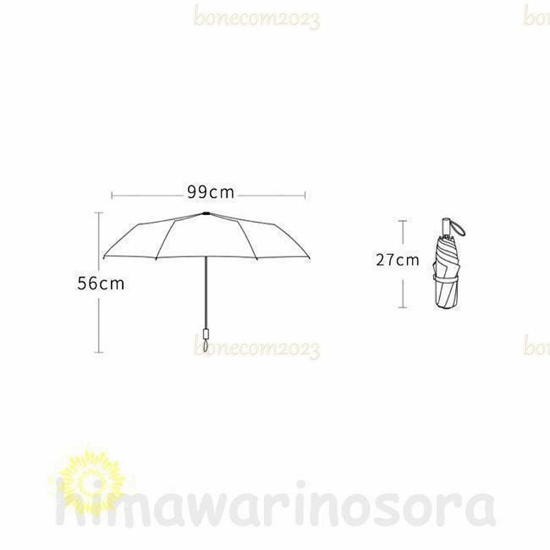 晴雨傘 三段折 日傘 軽量 傘 レディース UVカット アンブレラ 紫外線カット 晴雨兼用 雨具 折りたたみ傘 撥水加工 遮光 遮熱 梅雨対策｜bonecom2023｜17