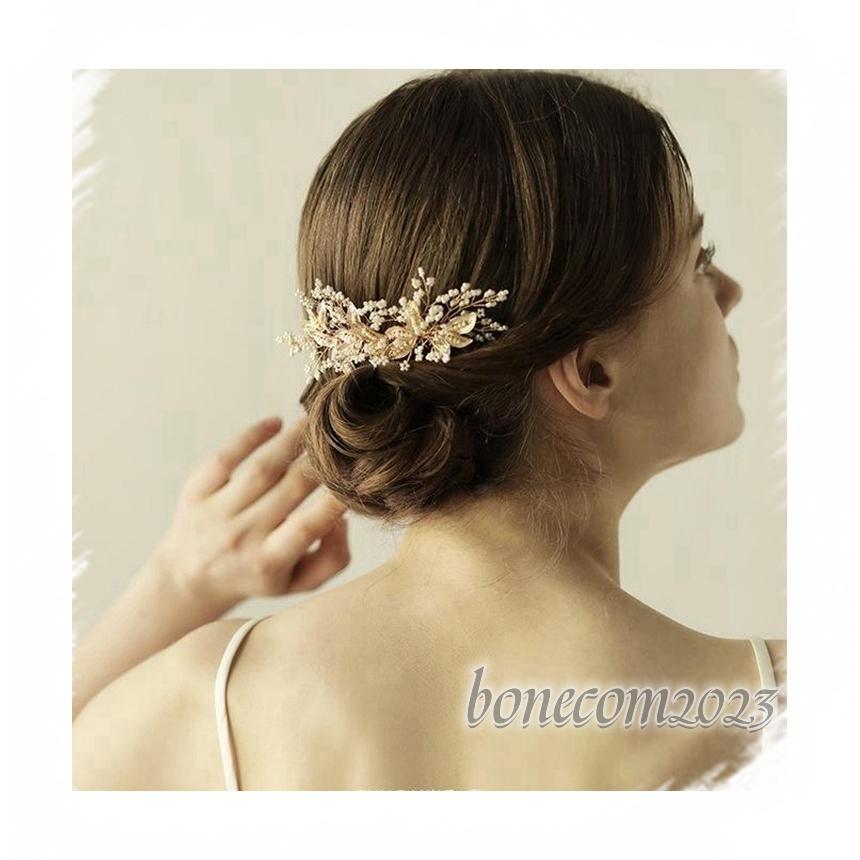 新品 可愛いヘアアクセ ヘアアクセサリー 髪飾り ウエディング ヘッドアクセ ヘッドアクセサリー ガール ブライダルアクセ 結婚式 二次会 挙式 パーティーsp1819｜bonecom2023｜02